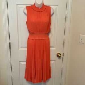 Nanette Lepore Coral Pleated Dress Size 8